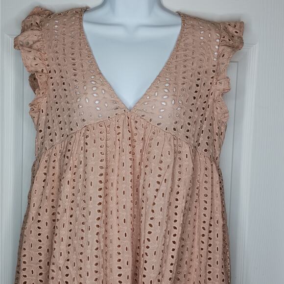 Impressions Sway Into Style Eyelet Romper Dress NWT Size L - Picture 3 of 11